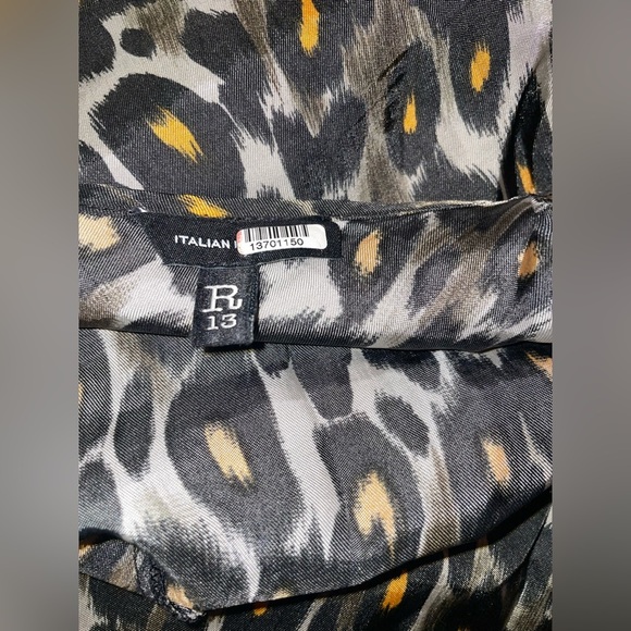 New! R13 90’s Midi Slip Leopard Dress Tie Back 🖤 XS and Medium - Picture 12 of 15